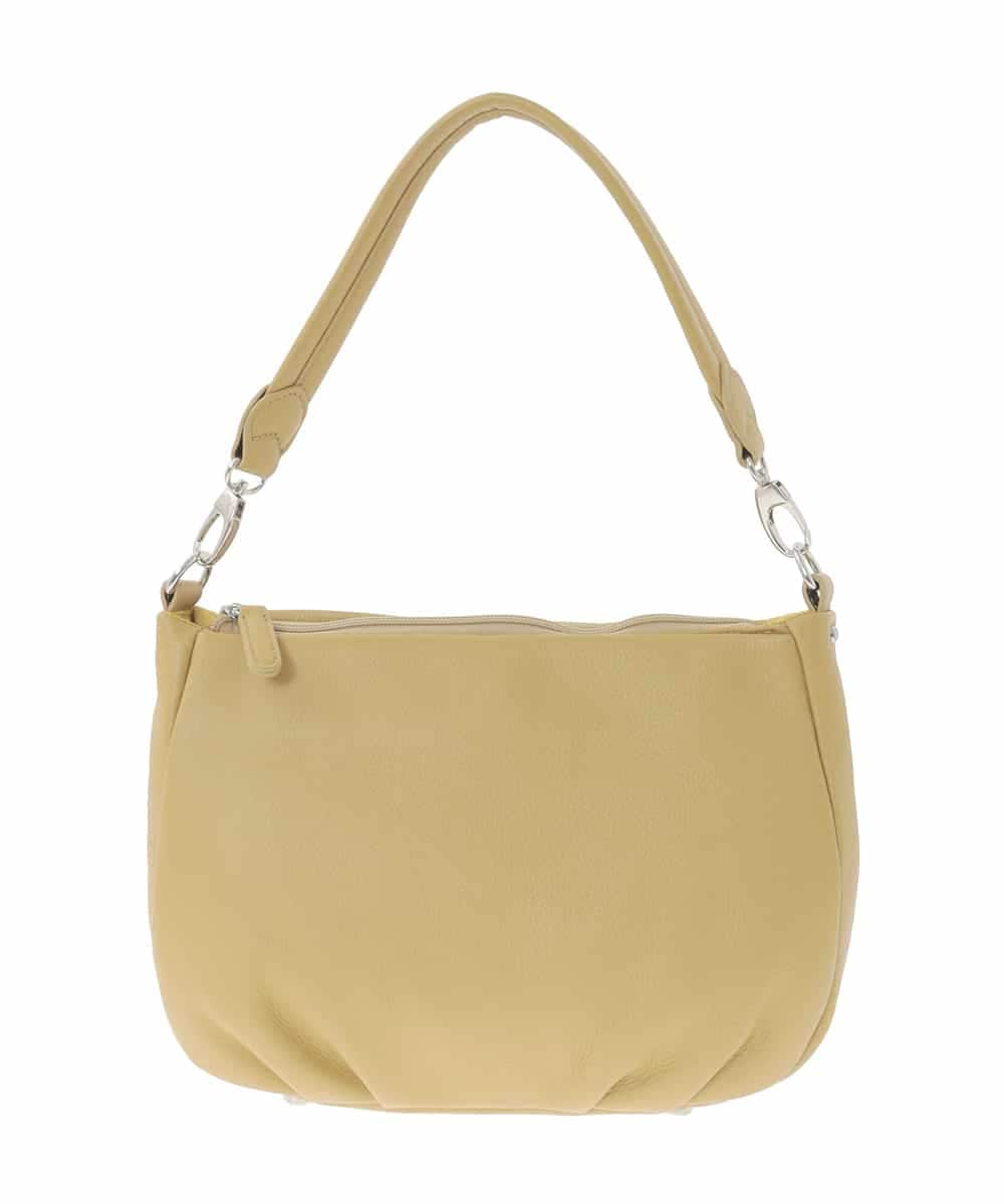 BPKAD01260 MK MICHEL KLEIN BAG(MK ミッシェルクラン バッグ) [2WAY]ギャザーポイントワンハンドルバッグ マスタード