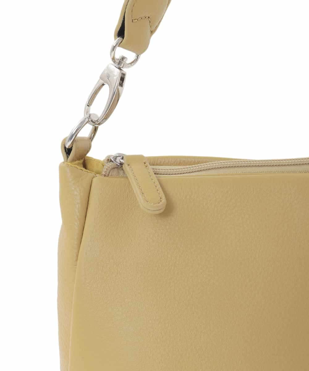 BPKAD01260 MK MICHEL KLEIN BAG(MK ミッシェルクラン バッグ) [2WAY]ギャザーポイントワンハンドルバッグ マスタード