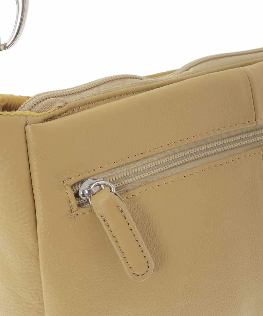 BPKAD01260 MK MICHEL KLEIN BAG(MK ミッシェルクラン バッグ) [2WAY]ギャザーポイントワンハンドルバッグ マスタード