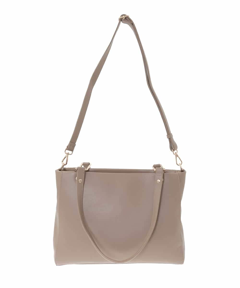 BPKAD04280 MK MICHEL KLEIN BAG(MK ミッシェルクラン バッグ) [2WAY/A4収納可]メタルリベットデザイントートバッグ ベージュ