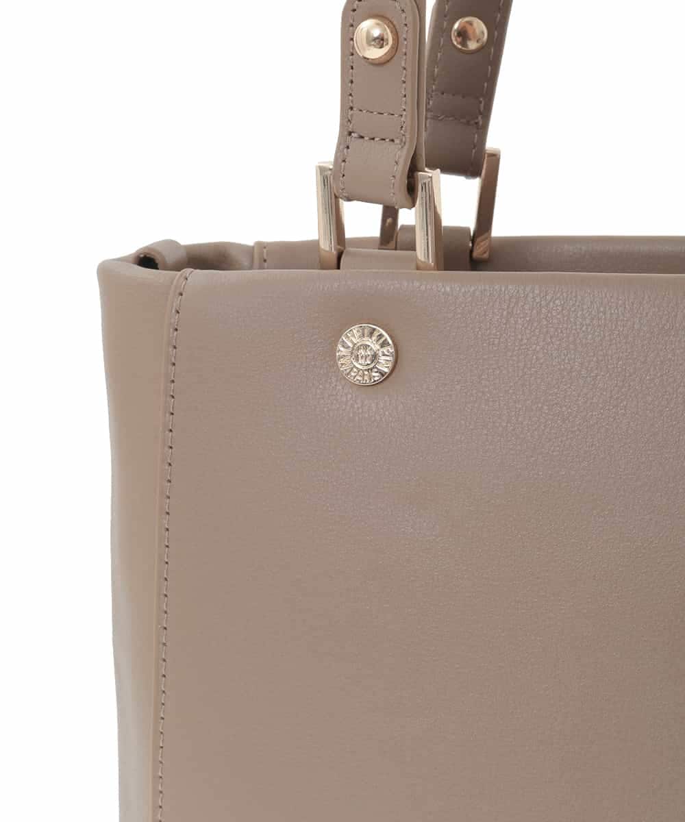BPKAD04280 MK MICHEL KLEIN BAG(MK ミッシェルクラン バッグ) [2WAY/A4収納可]メタルリベットデザイントートバッグ ベージュ