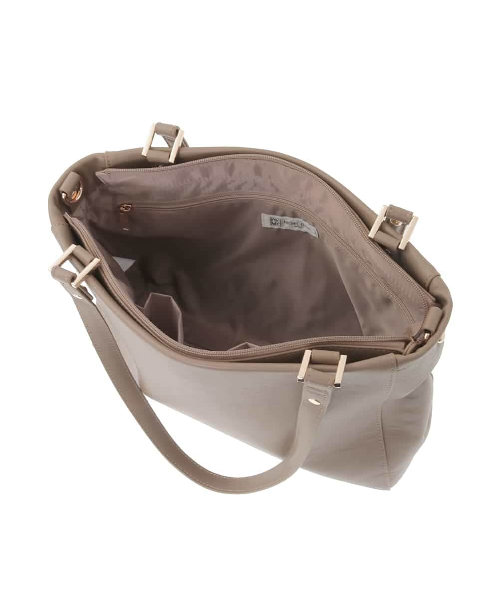 BPKAD04280 MK MICHEL KLEIN BAG(MK ミッシェルクラン バッグ) [2WAY/A4収納可]メタルリベットデザイントートバッグ ベージュ