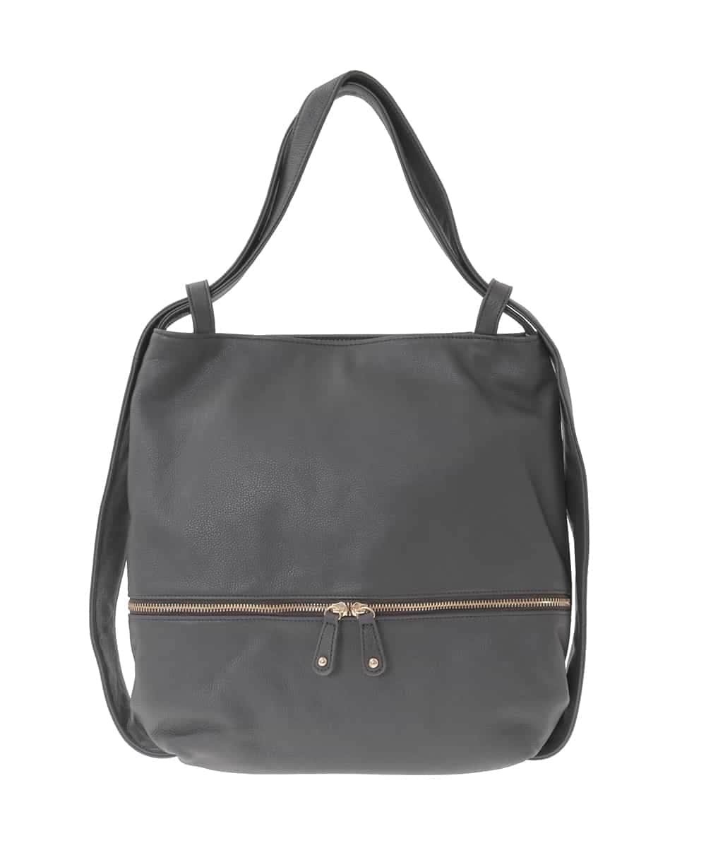 BPKAD05300 MK MICHEL KLEIN BAG(MK ミッシェルクラン バッグ) [2WAY/A4収納可]カウレザー変形トートバッグ ブラウン