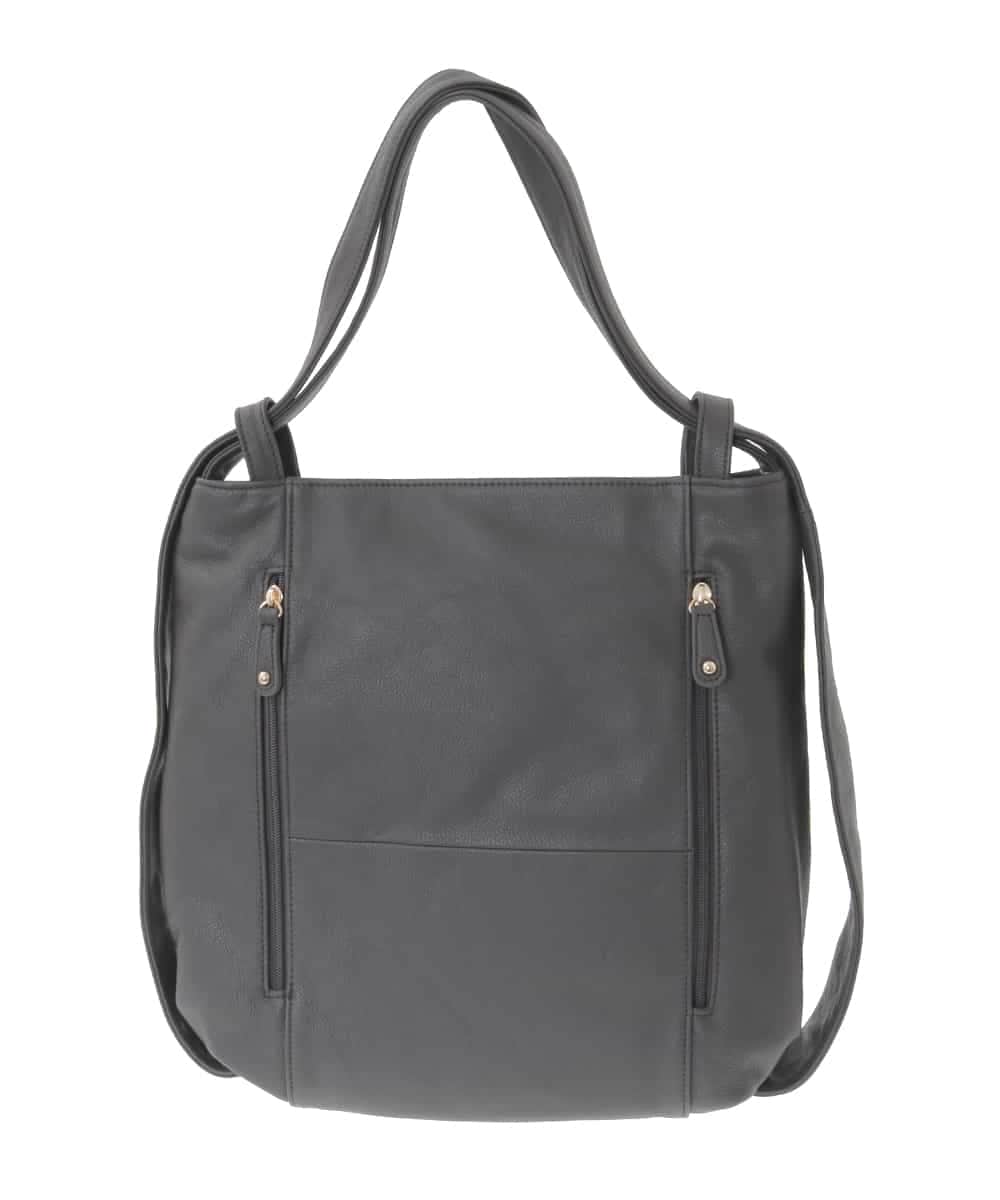BPKAD05300 MK MICHEL KLEIN BAG(MK ミッシェルクラン バッグ) [2WAY/A4収納可]カウレザー変形トートバッグ ブラウン