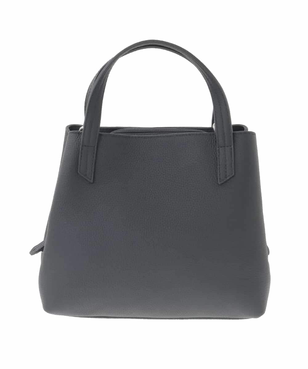 BPKAD06270 MK MICHEL KLEIN BAG(MK ミッシェルクラン バッグ) 【2WAY】型押しレザースクエアトートバッグ ブラック