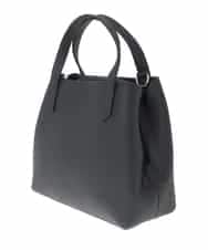 BPKAD06270 MK MICHEL KLEIN BAG(MK ミッシェルクラン バッグ) 【2WAY】型押しレザースクエアトートバッグ ブラック