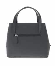 BPKAD06270 MK MICHEL KLEIN BAG(MK ミッシェルクラン バッグ) 【2WAY】型押しレザースクエアトートバッグ ブラック