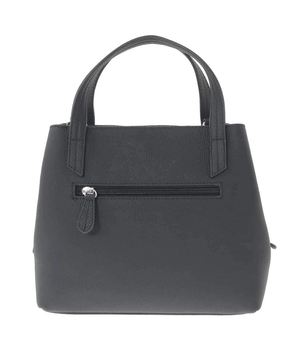 BPKAD06270 MK MICHEL KLEIN BAG(MK ミッシェルクラン バッグ) 【2WAY】型押しレザースクエアトートバッグ ブラック