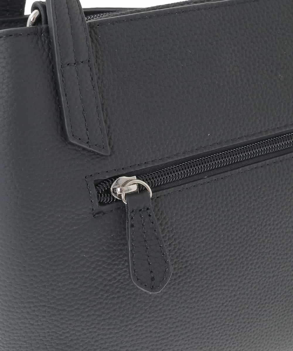 BPKAD06270 MK MICHEL KLEIN BAG(MK ミッシェルクラン バッグ) 【2WAY】型押しレザースクエアトートバッグ ブラック