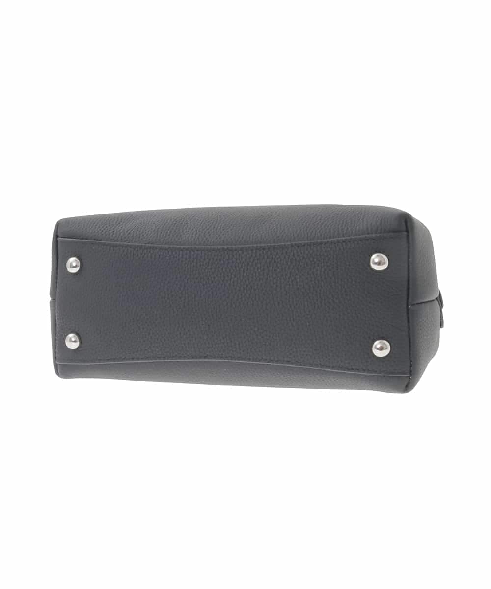 BPKAD06270 MK MICHEL KLEIN BAG(MK ミッシェルクラン バッグ) 【2WAY】型押しレザースクエアトートバッグ ブラック