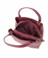 BPKAD06270 MK MICHEL KLEIN BAG(MK ミッシェルクラン バッグ) 【2WAY】型押しレザースクエアトートバッグ ブラック