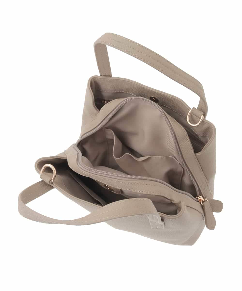 BPKAD06270 MK MICHEL KLEIN BAG(MK ミッシェルクラン バッグ) 【2WAY】型押しレザースクエアトートバッグ ブラック