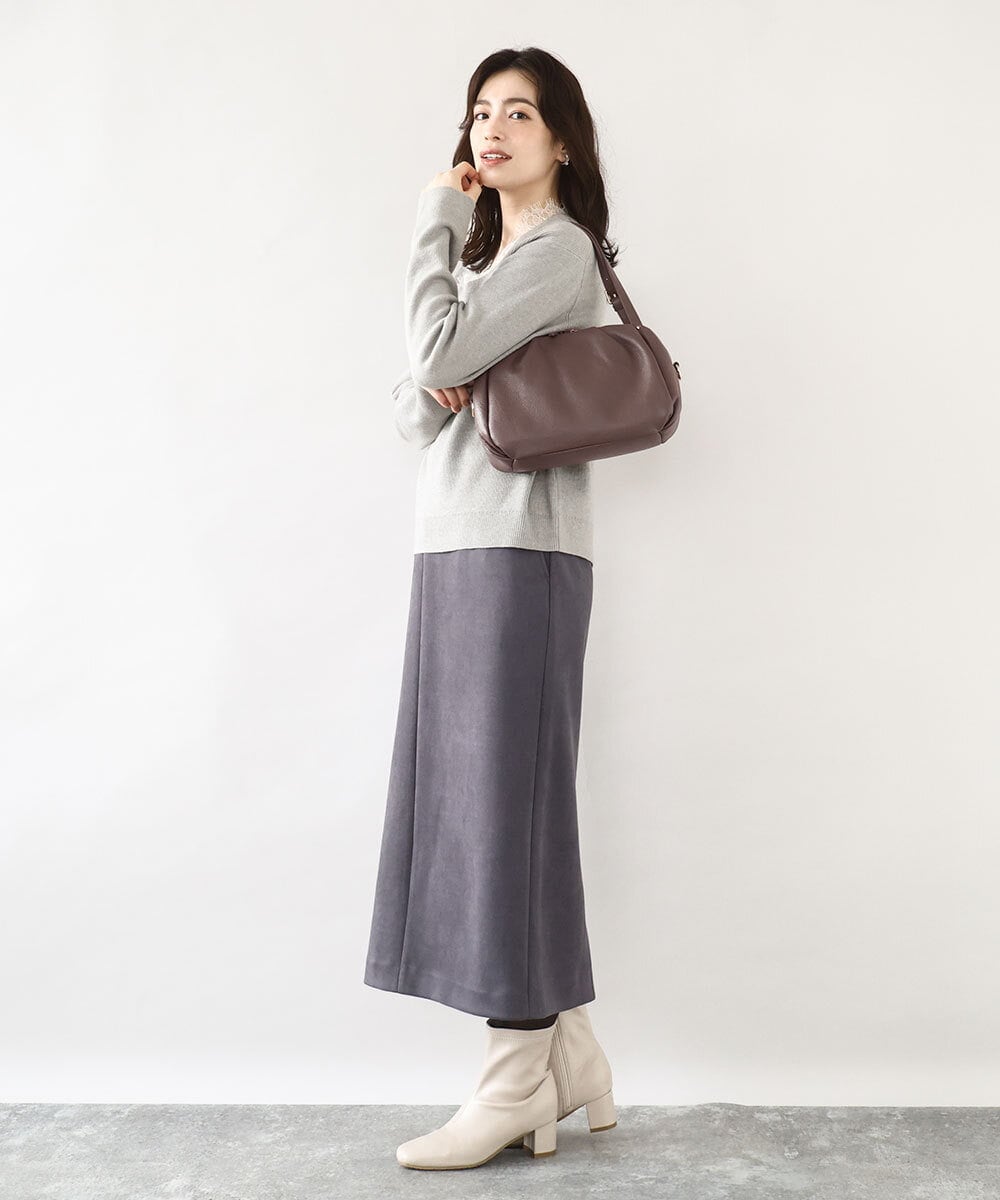 BPKAD09280 MK MICHEL KLEIN BAG(MK ミッシェルクラン バッグ) [2WAY]カウレザーベルトハンドルトートバッグ マスタード