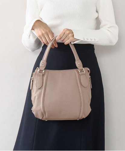 BPKAD12260 MK MICHEL KLEIN BAG [2WAY]サイドジップコンパクトトートバッグ