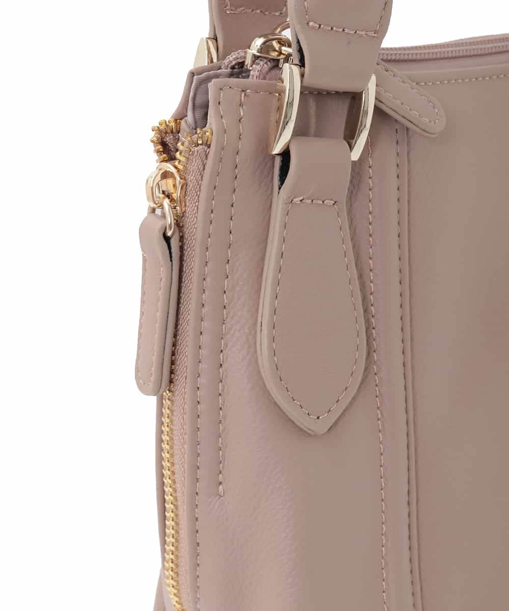BPKAD12260 MK MICHEL KLEIN BAG(MK ミッシェルクラン バッグ) [2WAY]サイドジップコンパクトトートバッグ ベージュ