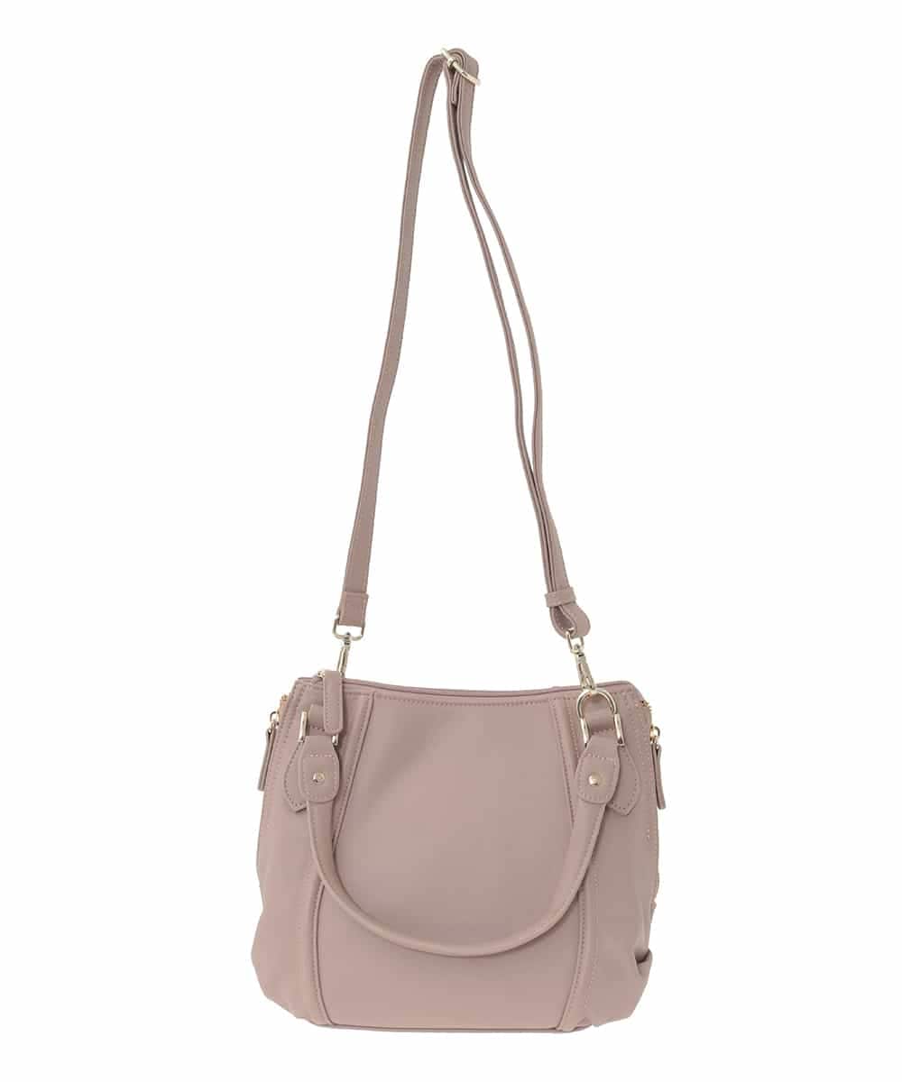 BPKAD12260 MK MICHEL KLEIN BAG(MK ミッシェルクラン バッグ) [2WAY]サイドジップコンパクトトートバッグ ベージュ