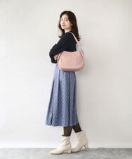 BPKAD27280 MK MICHEL KLEIN BAG(MK ミッシェルクラン バッグ) [2WAY]ワンハンドルラウンドレザーバッグ ピンク