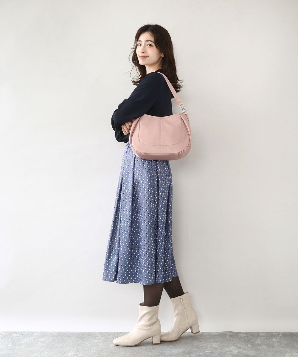 BPKAD27280 MK MICHEL KLEIN BAG(MK ミッシェルクラン バッグ) [2WAY]ワンハンドルラウンドレザーバッグ ピンク