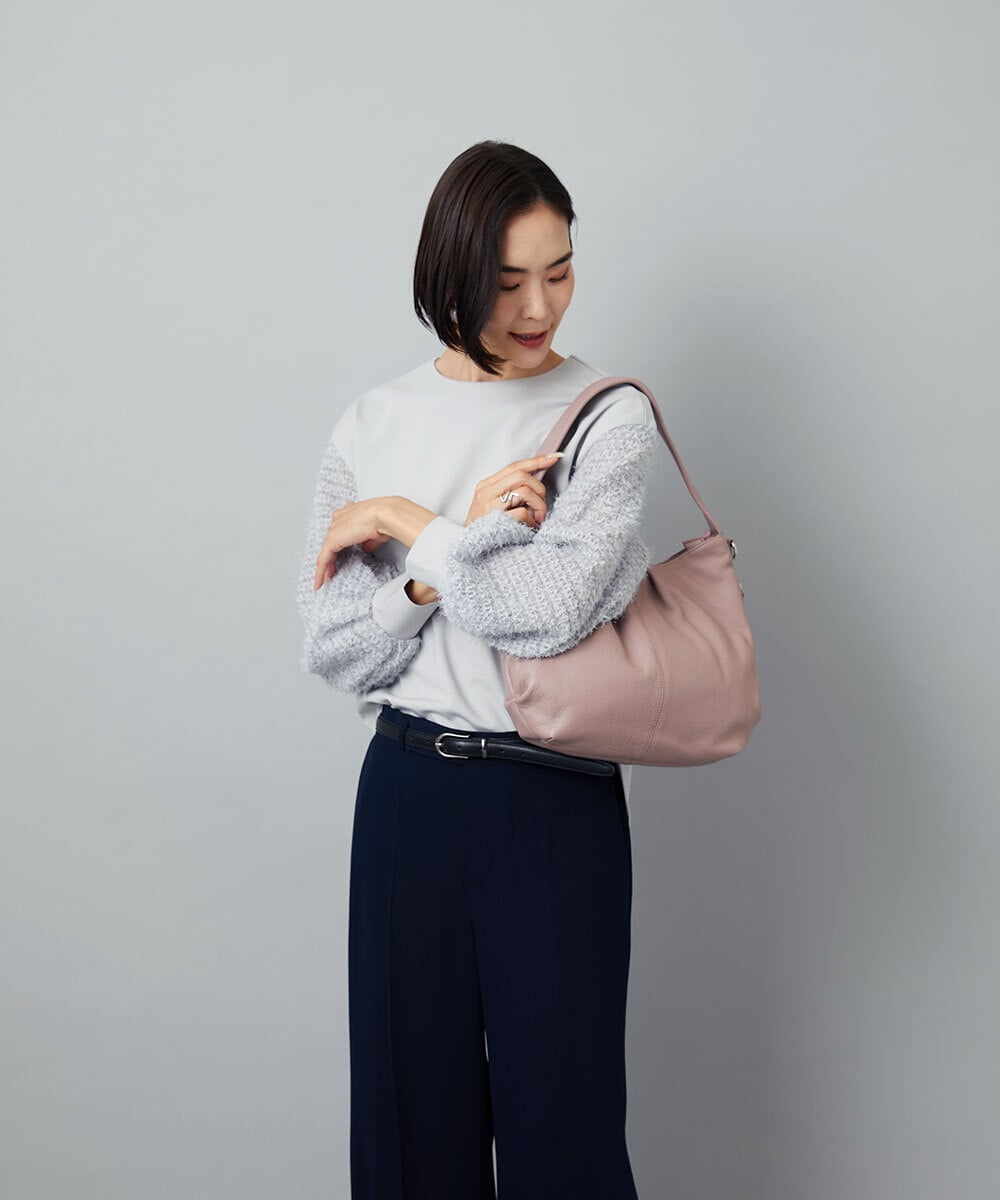 BPKAD28280 MK MICHEL KLEIN BAG(MK ミッシェルクラン バッグ) [2WAY]カウレザーワンハンドルバッグ ピンク