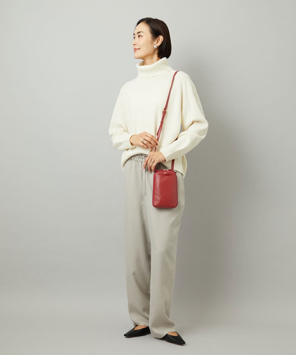BPKAD30165 MK MICHEL KLEIN BAG(MK ミッシェルクラン バッグ) [軽量]牛革ショルダーウォレットバッグ グリーン