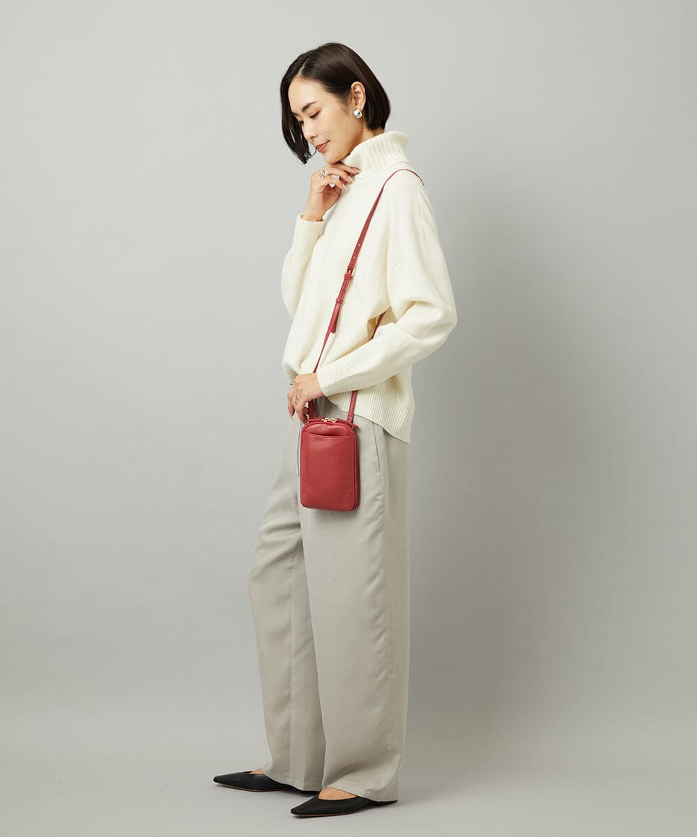 BPKAD30165 MK MICHEL KLEIN BAG(MK ミッシェルクラン バッグ) [軽量]牛革ショルダーウォレットバッグ グリーン