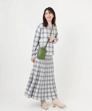 BPKAD30165 MK MICHEL KLEIN BAG(MK ミッシェルクラン バッグ) [軽量]牛革ショルダーウォレットバッグ グリーン