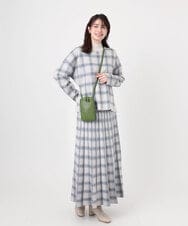 BPKAD30165 MK MICHEL KLEIN BAG(MK ミッシェルクラン バッグ) [軽量]牛革ショルダーウォレットバッグ グリーン