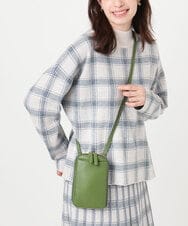 BPKAD30165 MK MICHEL KLEIN BAG(MK ミッシェルクラン バッグ) [軽量]牛革ショルダーウォレットバッグ グリーン