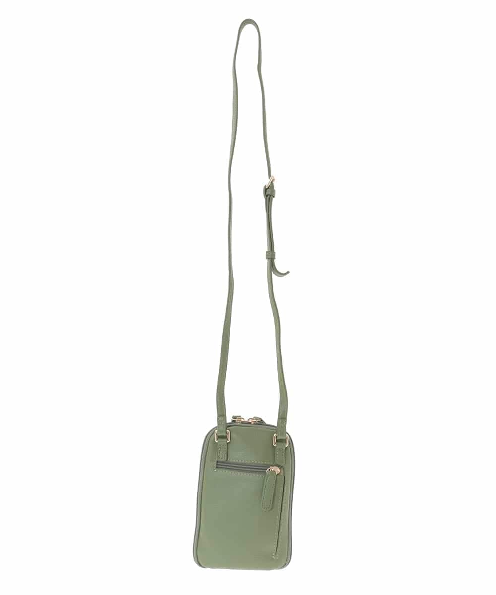 BPKAD30165 MK MICHEL KLEIN BAG(MK ミッシェルクラン バッグ) [軽量]牛革ショルダーウォレットバッグ グリーン