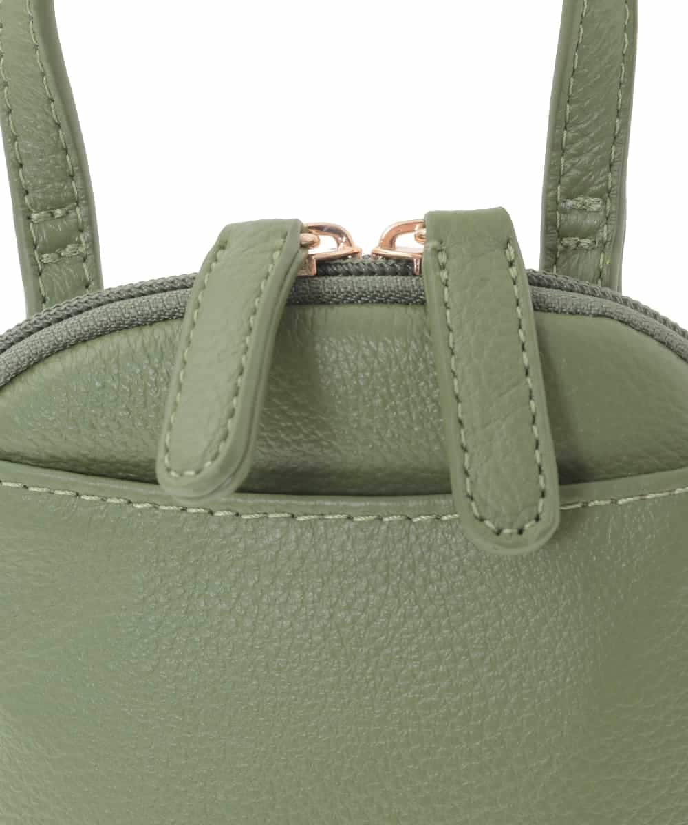 BPKAD30165 MK MICHEL KLEIN BAG(MK ミッシェルクラン バッグ) [軽量]牛革ショルダーウォレットバッグ グリーン