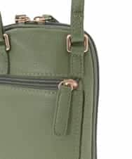 BPKAD30165 MK MICHEL KLEIN BAG(MK ミッシェルクラン バッグ) [軽量]牛革ショルダーウォレットバッグ グリーン
