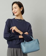 BPKAD31260 MK MICHEL KLEIN BAG(MK ミッシェルクラン バッグ) [2WAY]カウレザーコンパクトトートバッグ ライトブルー