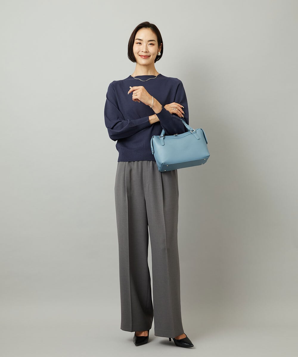 BPKAD31260 MK MICHEL KLEIN BAG(MK ミッシェルクラン バッグ) [2WAY]カウレザーコンパクトトートバッグ ライトブルー