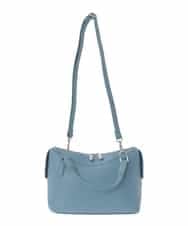 BPKAD31260 MK MICHEL KLEIN BAG(MK ミッシェルクラン バッグ) [2WAY]カウレザーコンパクトトートバッグ ライトブルー