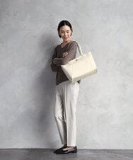 BPKAD41300 MK MICHEL KLEIN BAG(MK ミッシェルクラン バッグ) [A4収納可]牛革スクエアトートバッグ グレー