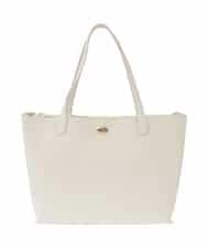 BPKAD41300 MK MICHEL KLEIN BAG(MK ミッシェルクラン バッグ) 牛革スクエアトートバッグ アイボリー