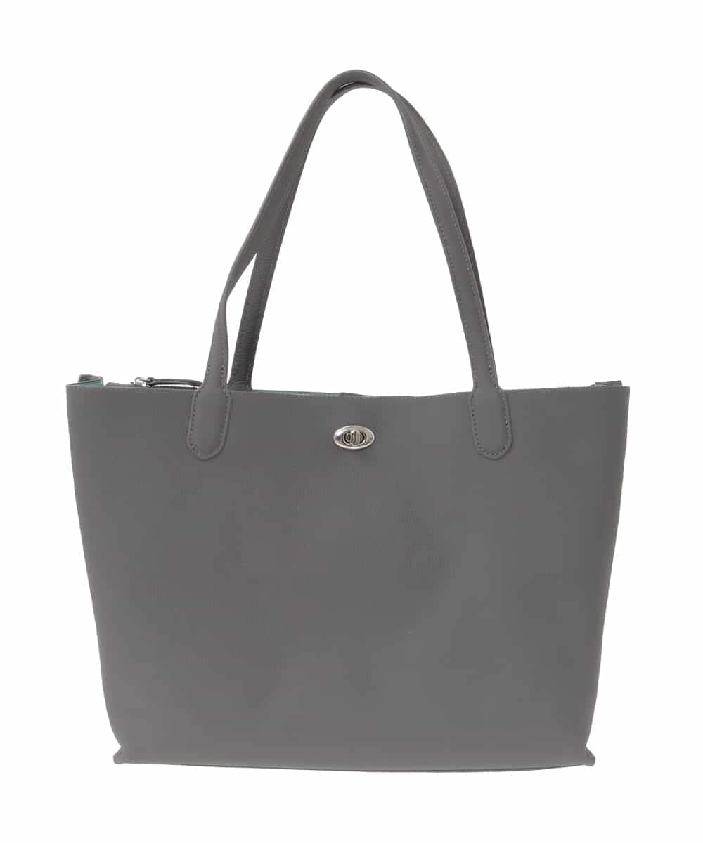 BPKAD41300 MK MICHEL KLEIN BAG(MK ミッシェルクラン バッグ) 牛革スクエアトートバッグ グレー
