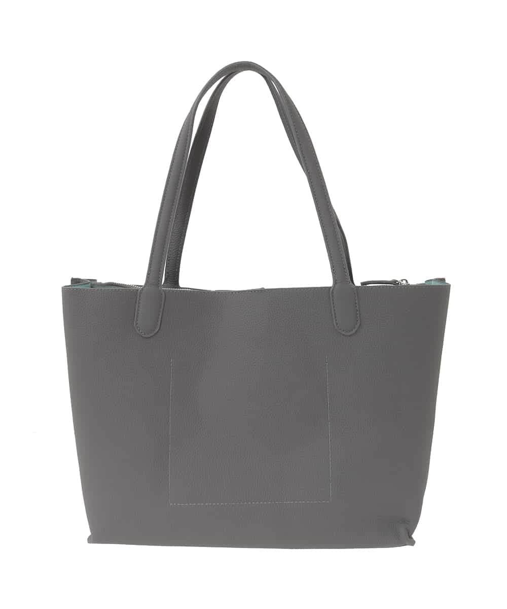BPKAD41300 MK MICHEL KLEIN BAG(MK ミッシェルクラン バッグ) 牛革スクエアトートバッグ グレー