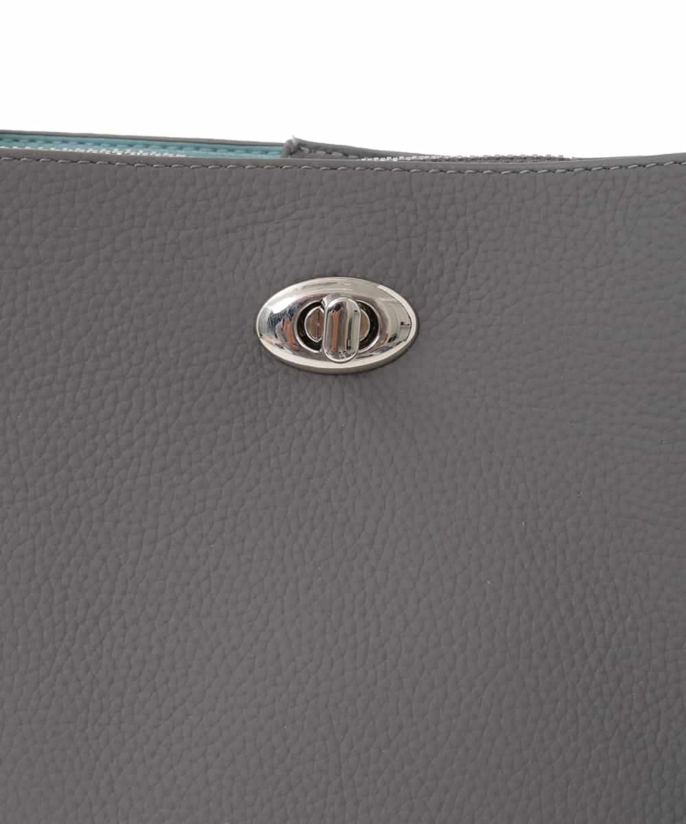 BPKAD41300 MK MICHEL KLEIN BAG(MK ミッシェルクラン バッグ) 牛革スクエアトートバッグ グレー