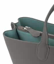 BPKAD41300 MK MICHEL KLEIN BAG(MK ミッシェルクラン バッグ) 牛革スクエアトートバッグ グレー