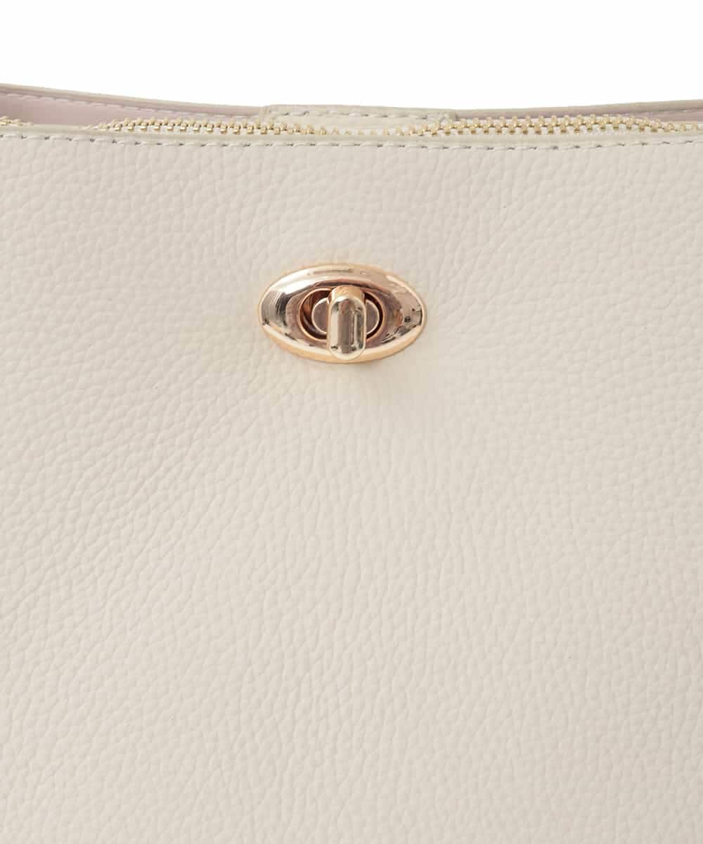 BPKAD41300 MK MICHEL KLEIN BAG(MK ミッシェルクラン バッグ) 牛革スクエアトートバッグ グレー