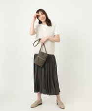 BPKAD80190 MK MICHEL KLEIN BAG(MK ミッシェルクラン バッグ) 牛革ラウンドジップショルダーバッグ ブラウン
