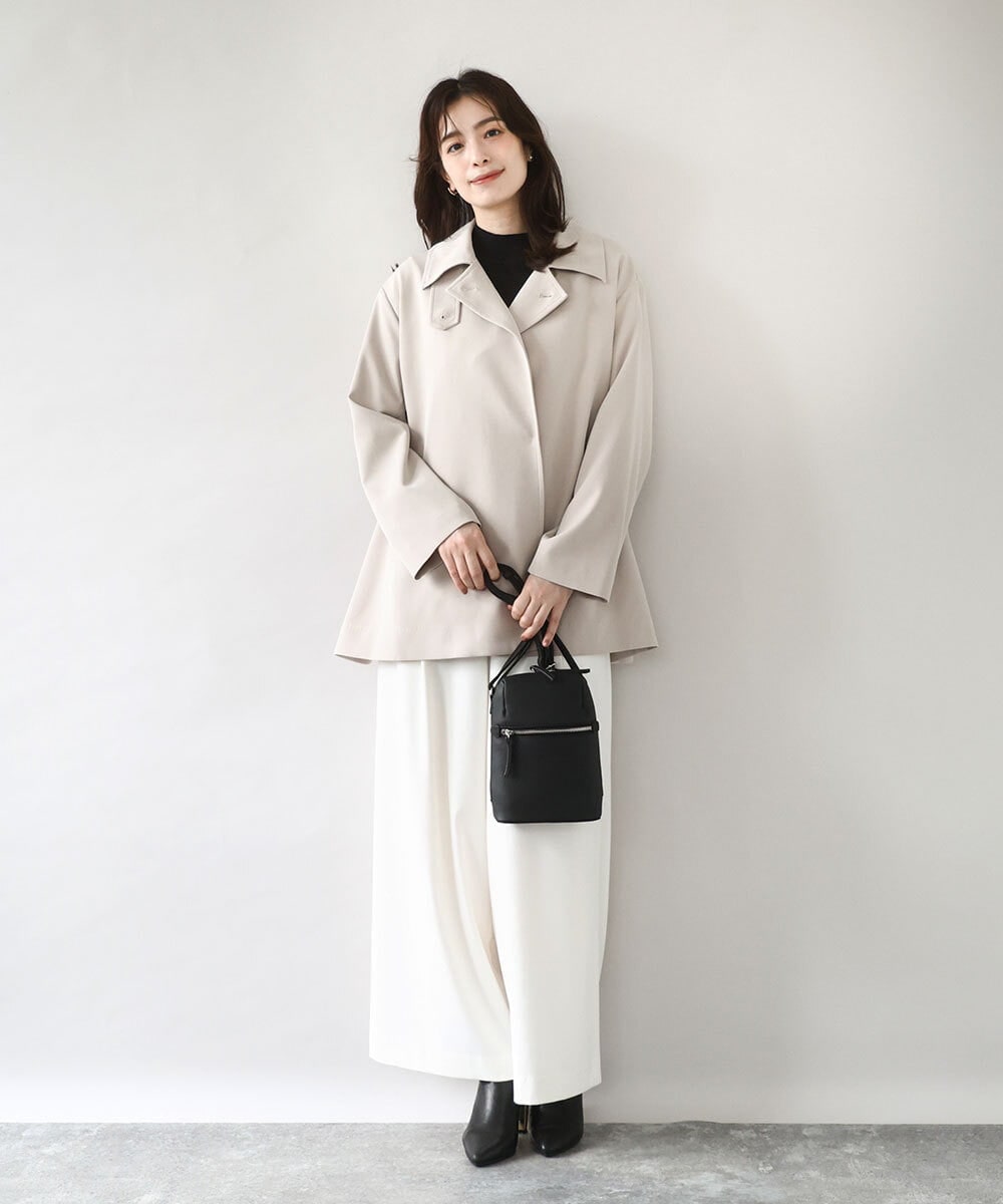 BPKAD80190 MK MICHEL KLEIN BAG(MK ミッシェルクラン バッグ) 牛革ラウンドジップショルダーバッグ ブラウン