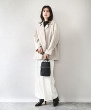 BPKAD80190 MK MICHEL KLEIN BAG(MK ミッシェルクラン バッグ) 牛革ラウンドジップショルダーバッグ ブラウン