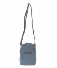 BPKAD80190 MK MICHEL KLEIN BAG(MK ミッシェルクラン バッグ) 牛革ラウンドジップショルダーバッグ ライトブルー