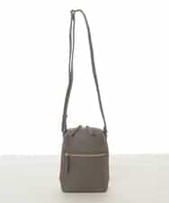 BPKAD80190 MK MICHEL KLEIN BAG(MK ミッシェルクラン バッグ) 牛革ラウンドジップショルダーバッグ ブラウン