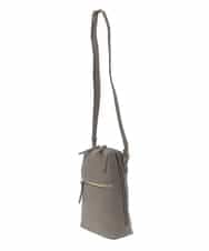 BPKAD80190 MK MICHEL KLEIN BAG(MK ミッシェルクラン バッグ) 牛革ラウンドジップショルダーバッグ ブラウン
