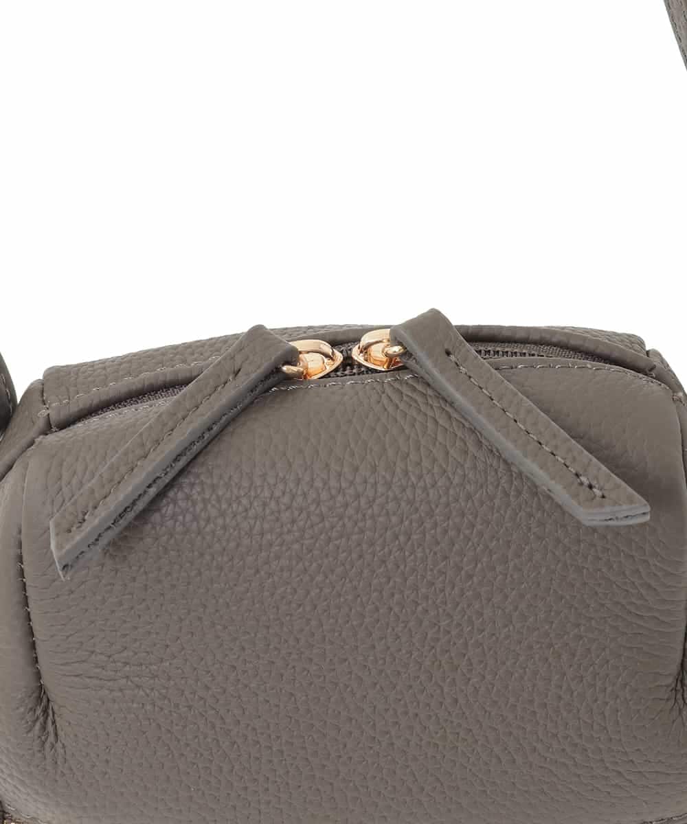BPKAD80190 MK MICHEL KLEIN BAG(MK ミッシェルクラン バッグ) 牛革ラウンドジップショルダーバッグ ブラウン