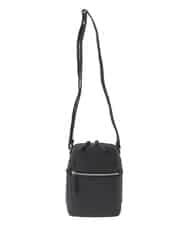 BPKAD80190 MK MICHEL KLEIN BAG(MK ミッシェルクラン バッグ) 牛革ラウンドジップショルダーバッグ ブラック