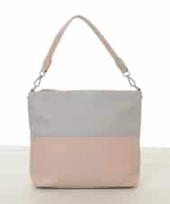 BPKAD82250 MK MICHEL KLEIN BAG(MK ミッシェルクラン バッグ) [2WAY]バイカラースクエアレザーバッグ ピンク